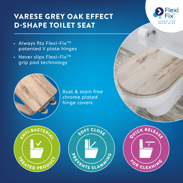 Croydex Soft Close Round Standard Toilet Seat & Reviews Wayfair.co.uk